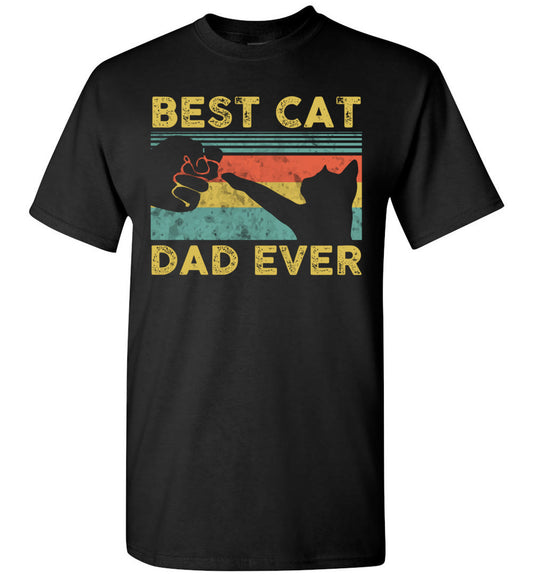 2022 Best Cat Dad Ever Tee Funny Cat Daddy Father's Day