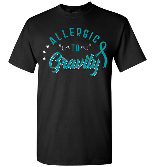 2023 Allergic to Gravity Pots Dysautonomia Turquoise Ribbon Salt Unisex Shirt Gift Women Men