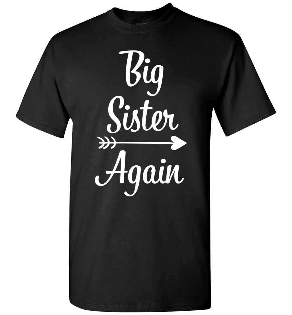 2023 Big Sister Again Big Sister Expecting Baby Pregnancy Announcement Unisex Kids Shirt Gift Boy Gi