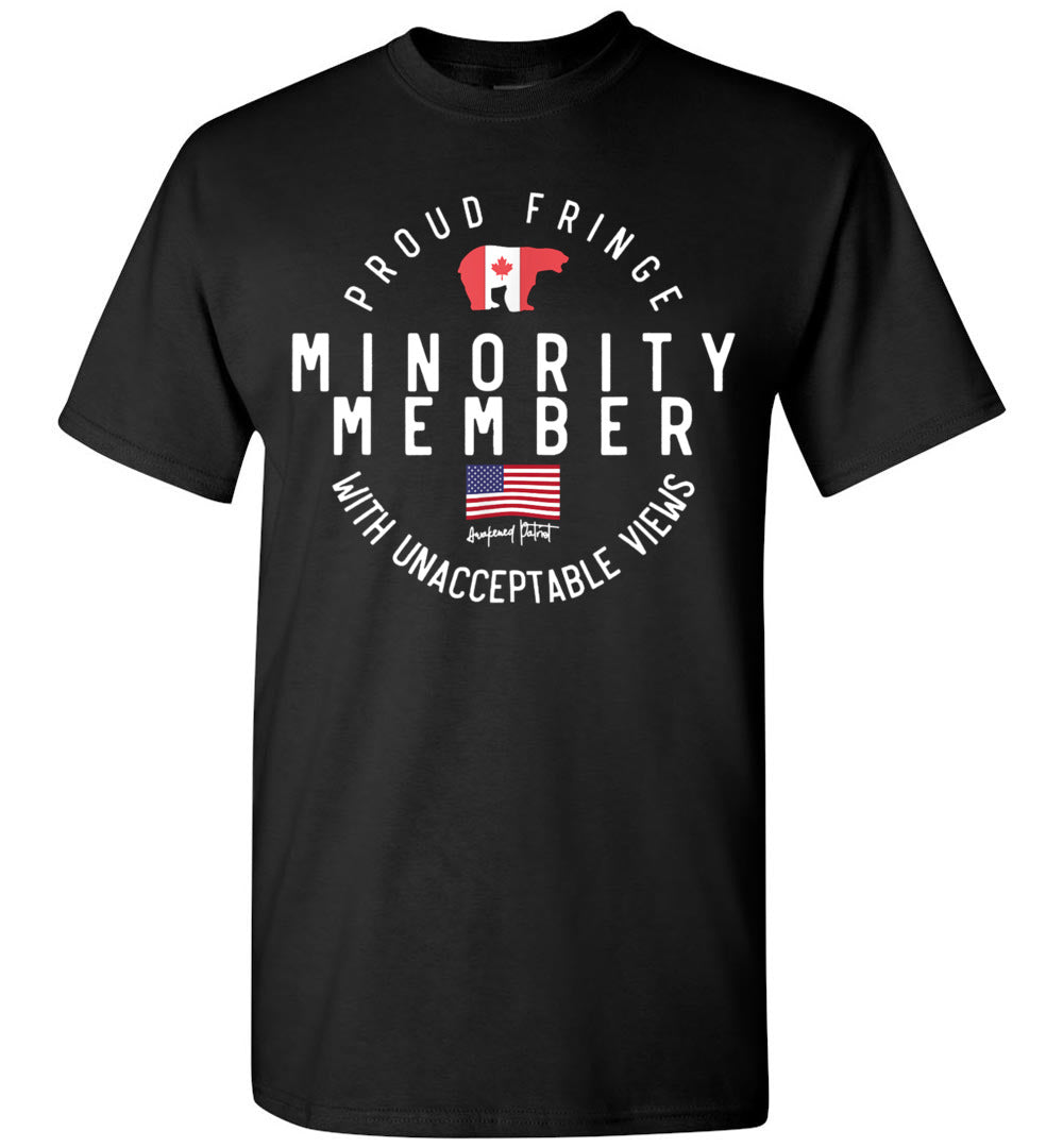 2023 Proud Member of Small Fringe Minority with Unacceptable View Canada Flag Unisex Shirt Gift Wome