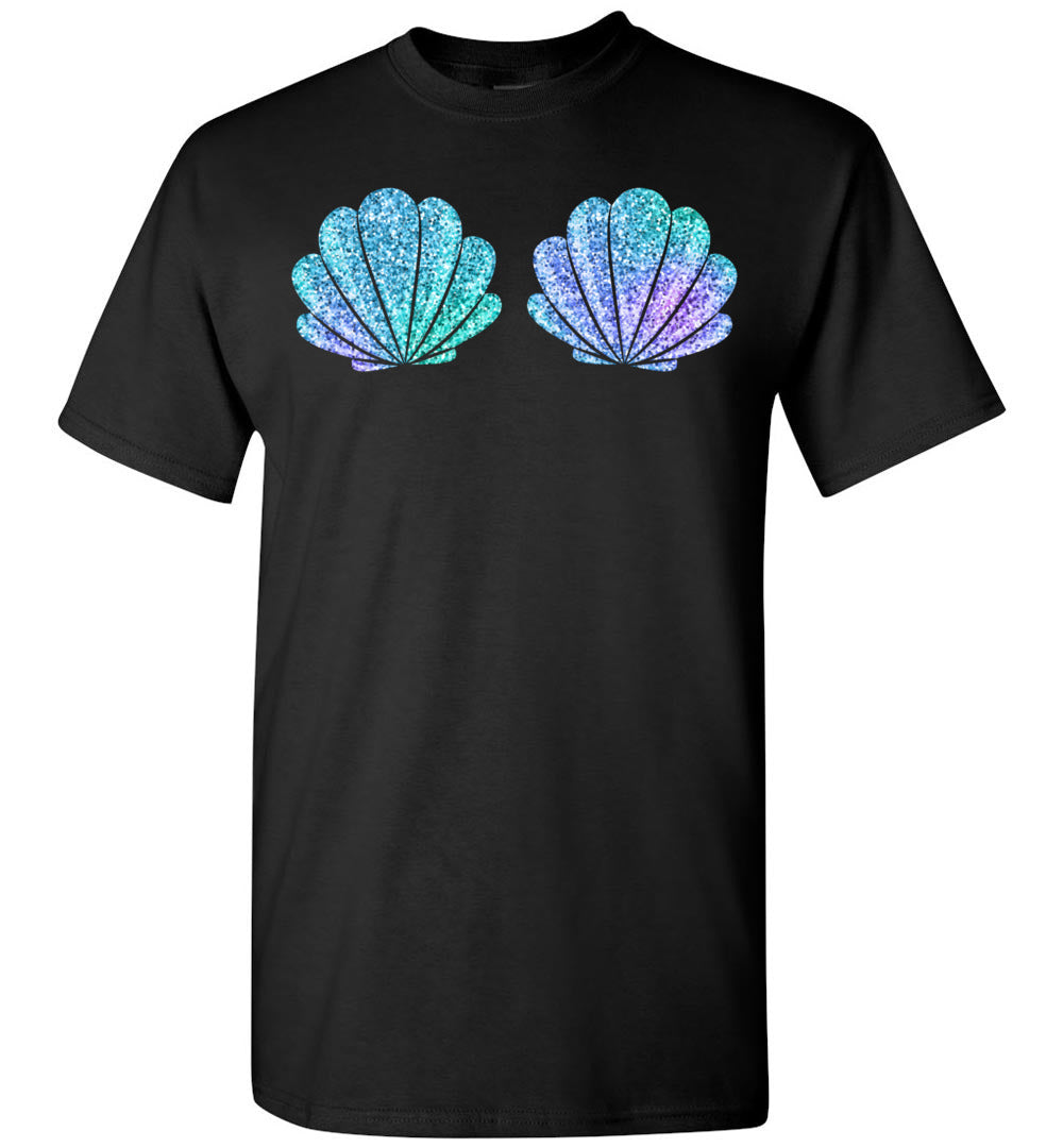 2023 Mermaid Sea Shell Bra Halloween Costume Tops Unisex Shirt Gift Women Men