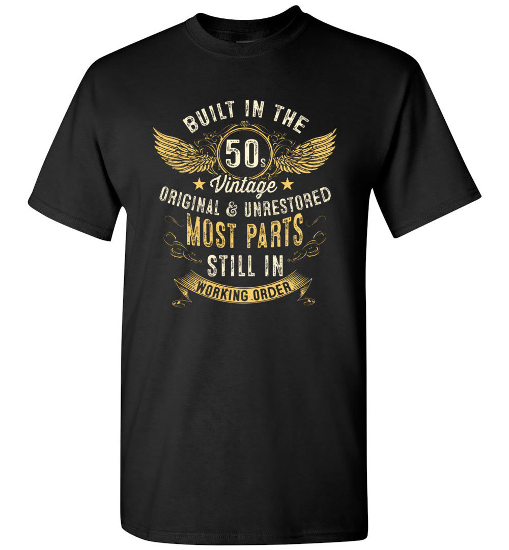 Lunar Zone Mens Vintage 1950s Built in The 50s Fifties Funny 70th Birthday Unisex Shirt Gift Women Men