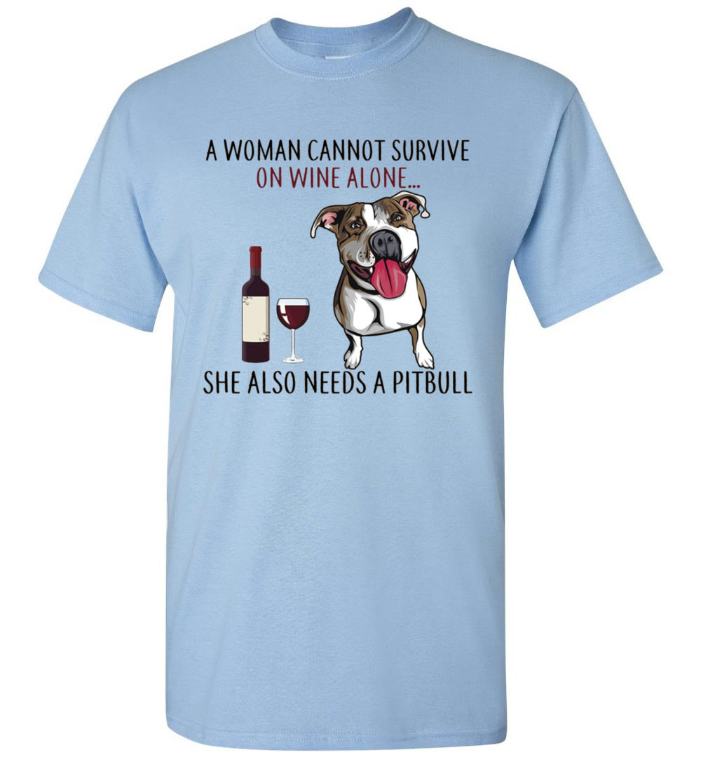 Woman survive wine alone pitbull TS CA1
