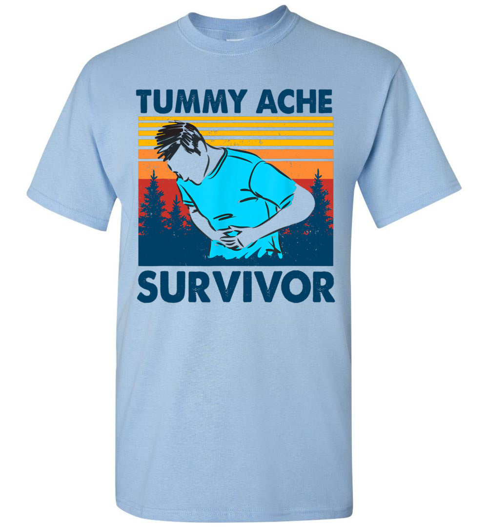 2023 Vintage Tummy Ache Survivor Stomachache Funny (1) Unisex Shirt Gift Women Men