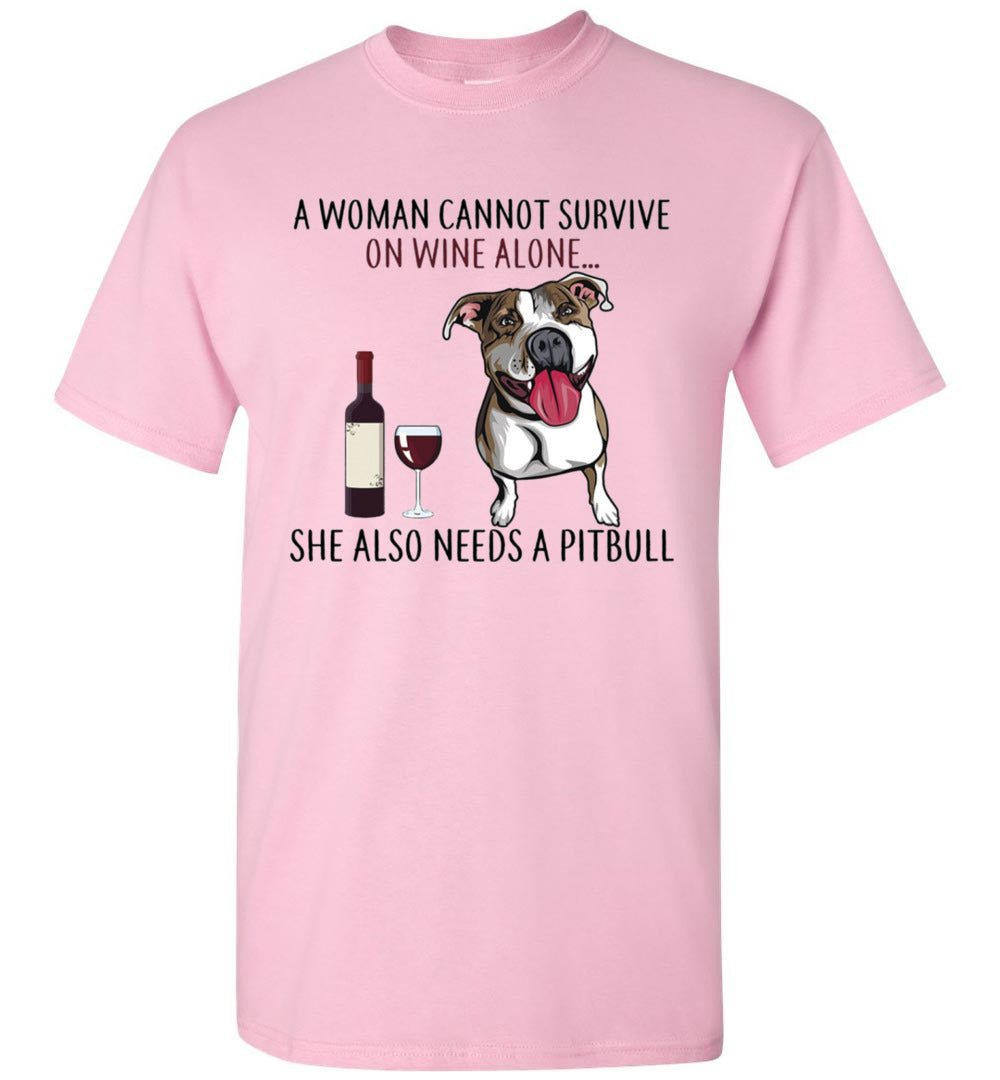 Woman survive wine alone pitbull TS CA1