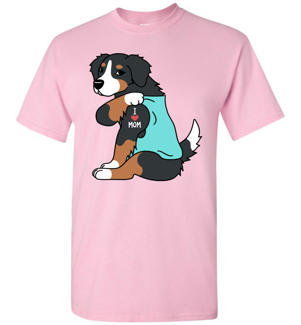 2023 I Love Mom Tattoo Bernese Mountain Dog Funny Mother's Day Unisex Shirt Gift Women Men