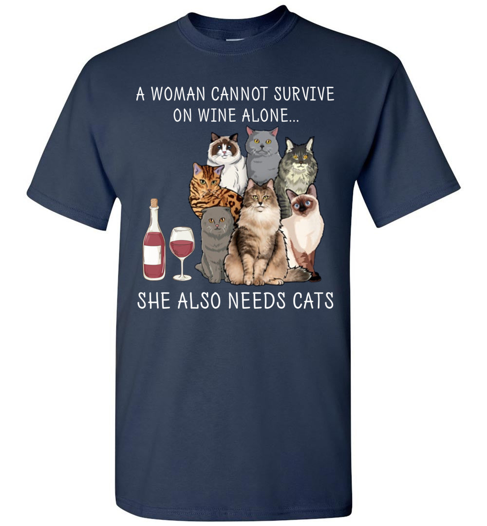 woman survive wine alone cats ca17 TS