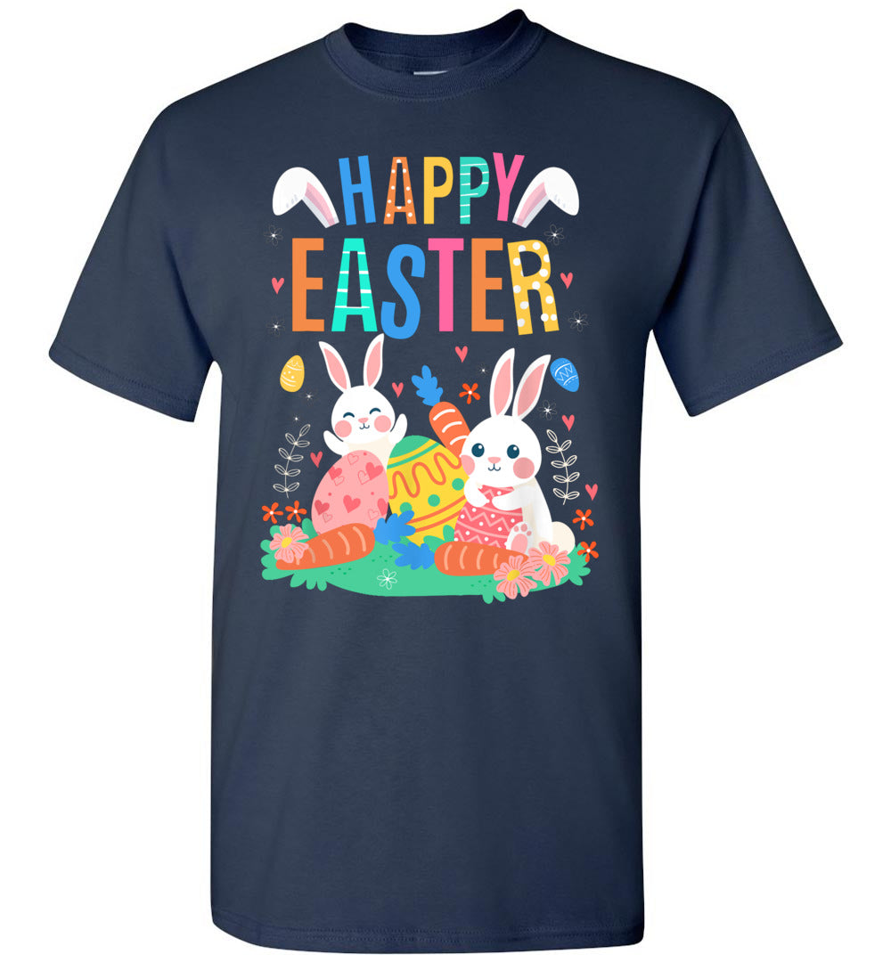 2023 Happy Easter Day Cute Bunny with Eggs Easter Unisex Shirt Gift Women Men