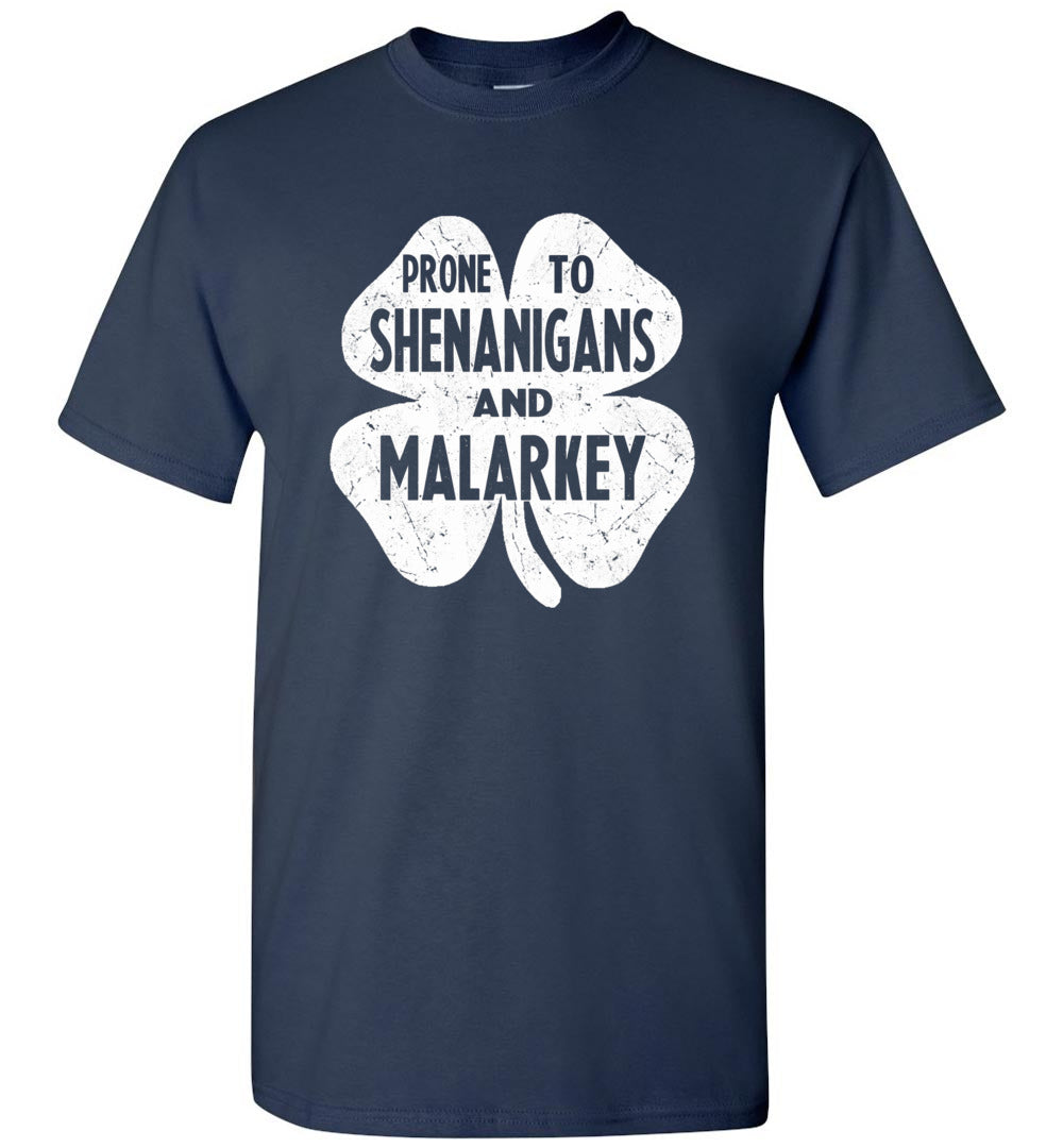 Lunar Zone Prone to Shenanigans and Malarkey Funny St Patricks Day Unisex Shirt Gift Women Men