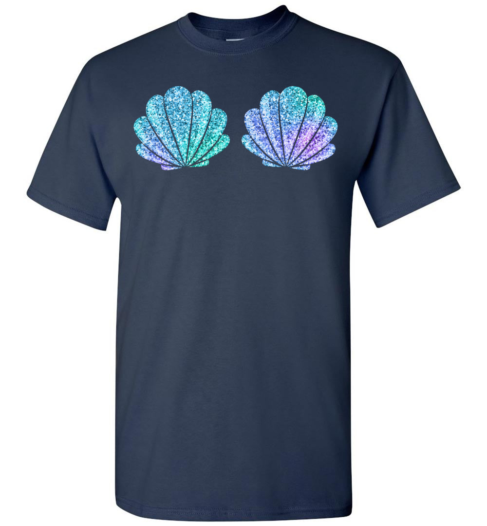 2023 Mermaid Sea Shell Bra Halloween Costume Tops Unisex Shirt Gift Women Men