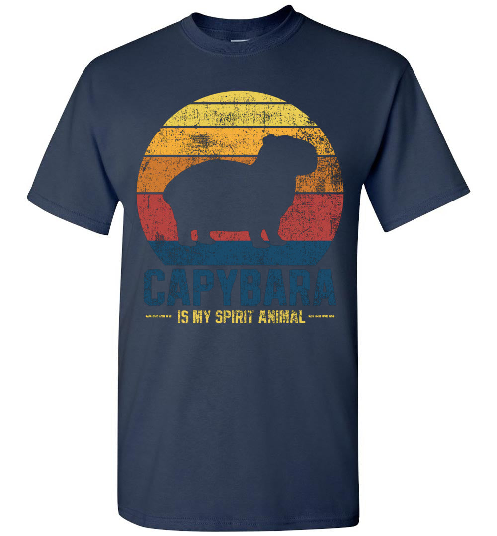 2023 Capybara is My Spirit Animal Vintage Capibara Rodent Animal Lover Unisex Kids Shirt Gift Boy Gi