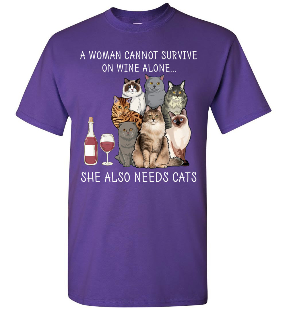 woman survive wine alone cats ca17 TS