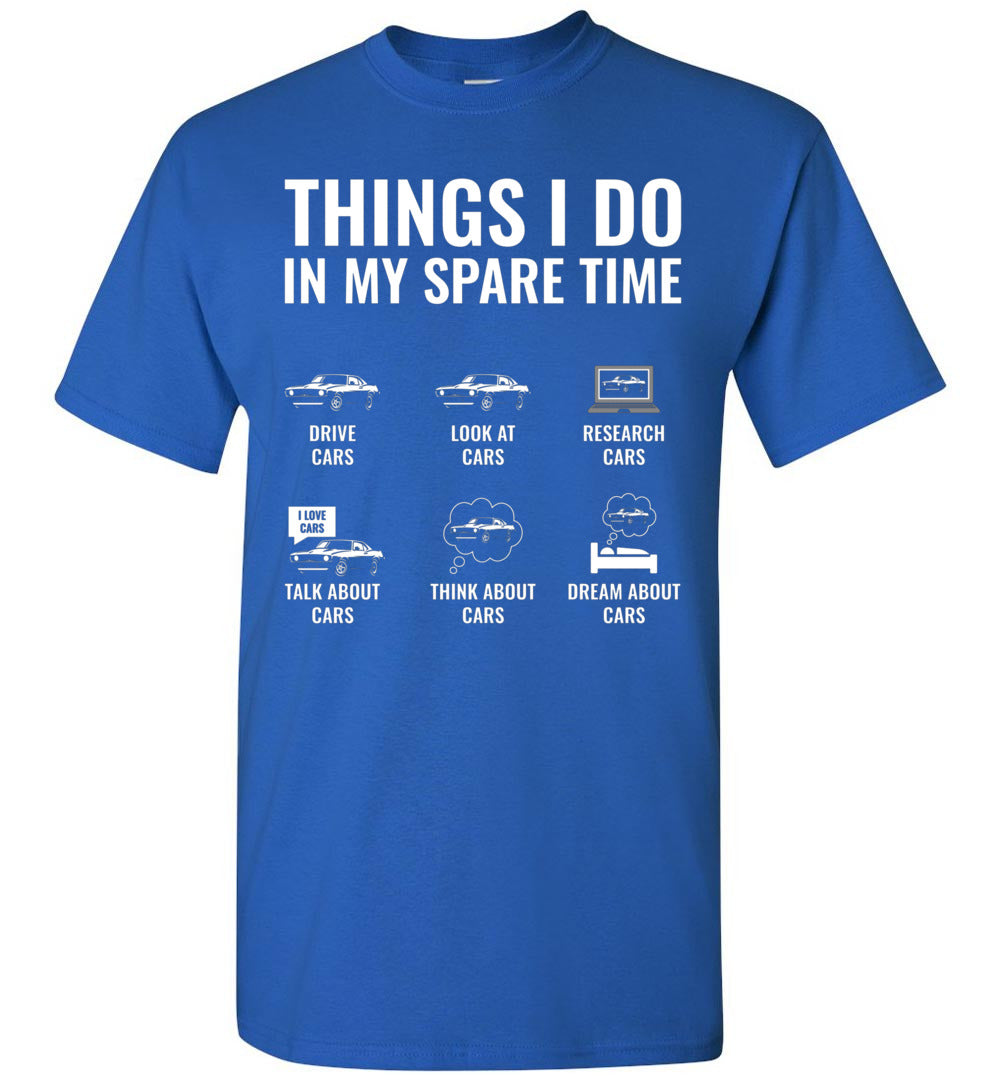 2023 Things I Do in My Spare Time Funny Car Enthusiast Car Guy Unisex Shirt Gift Women Men