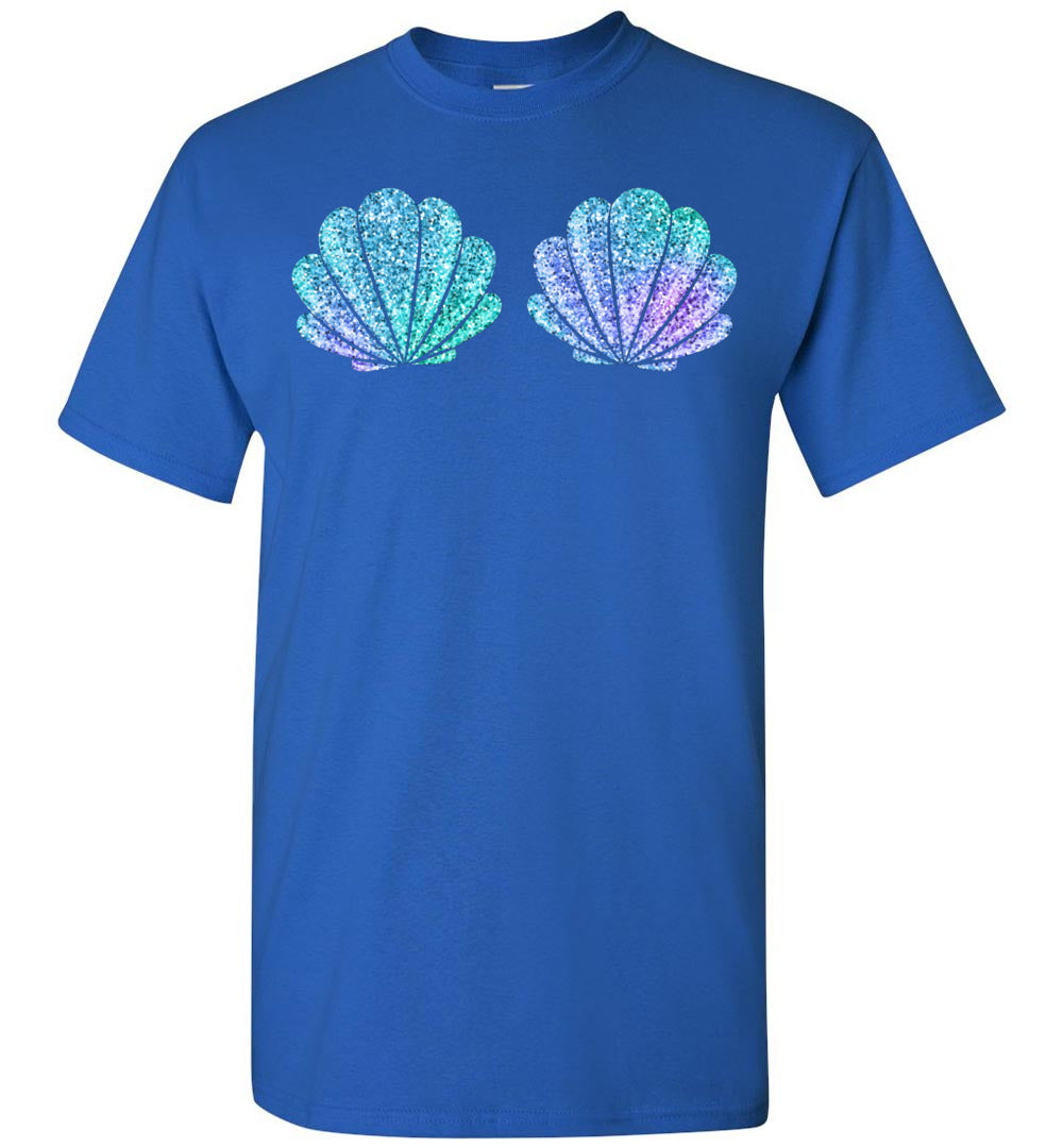 2023 Mermaid Sea Shell Bra Halloween Costume Tops Unisex Shirt Gift Women Men