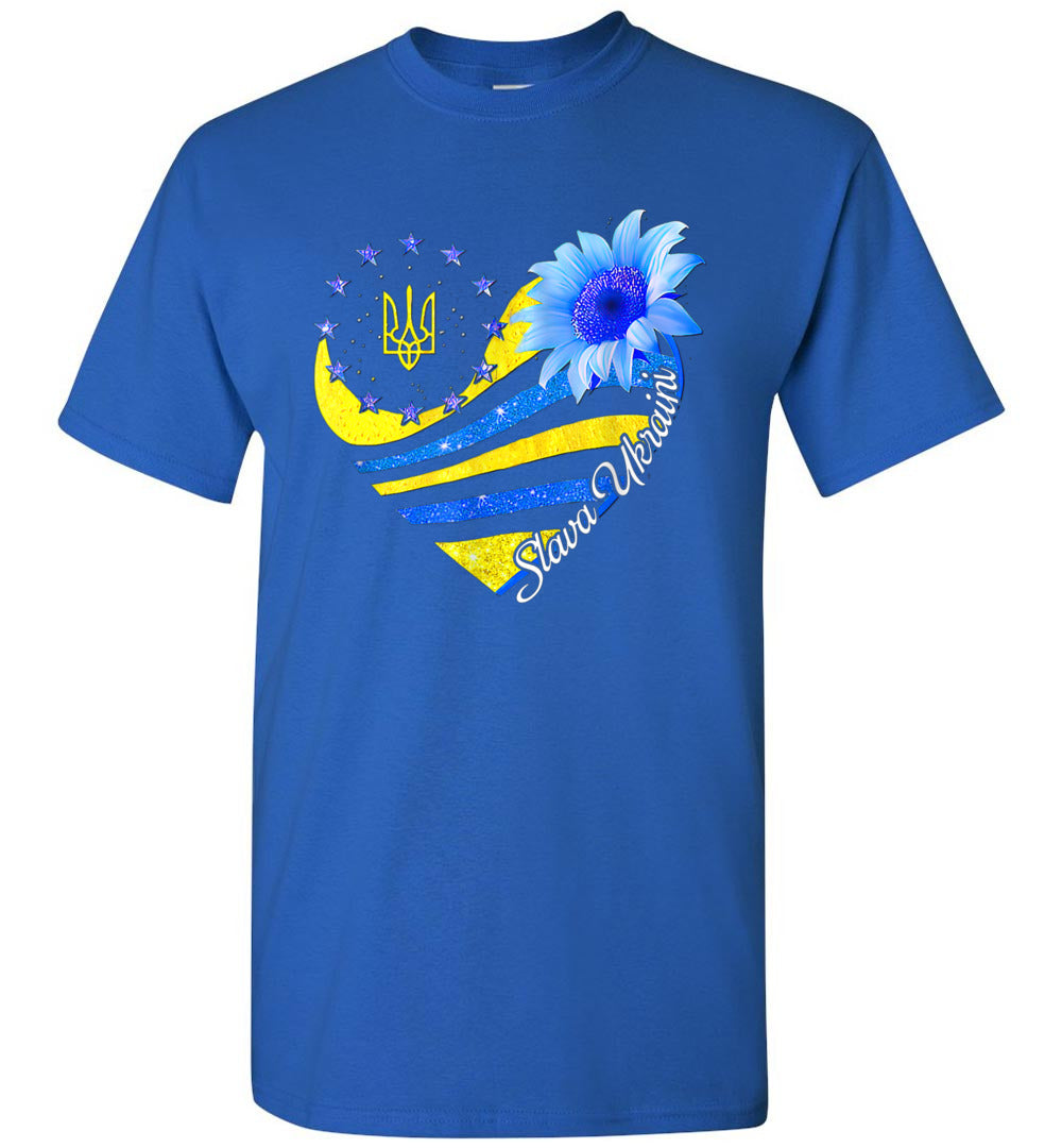 Lunar Zone Slava Ukraini Sunflower Ukrainian Flag I Stand with Ukraine Unisex Shirt Gift Women Men