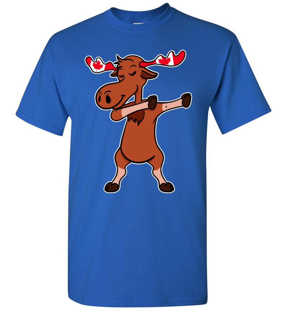 2023 Dabbing Moose Shirt Dancing Canada Elk Canadian Flag Unisex Kids Shirt Gift Boy Girl