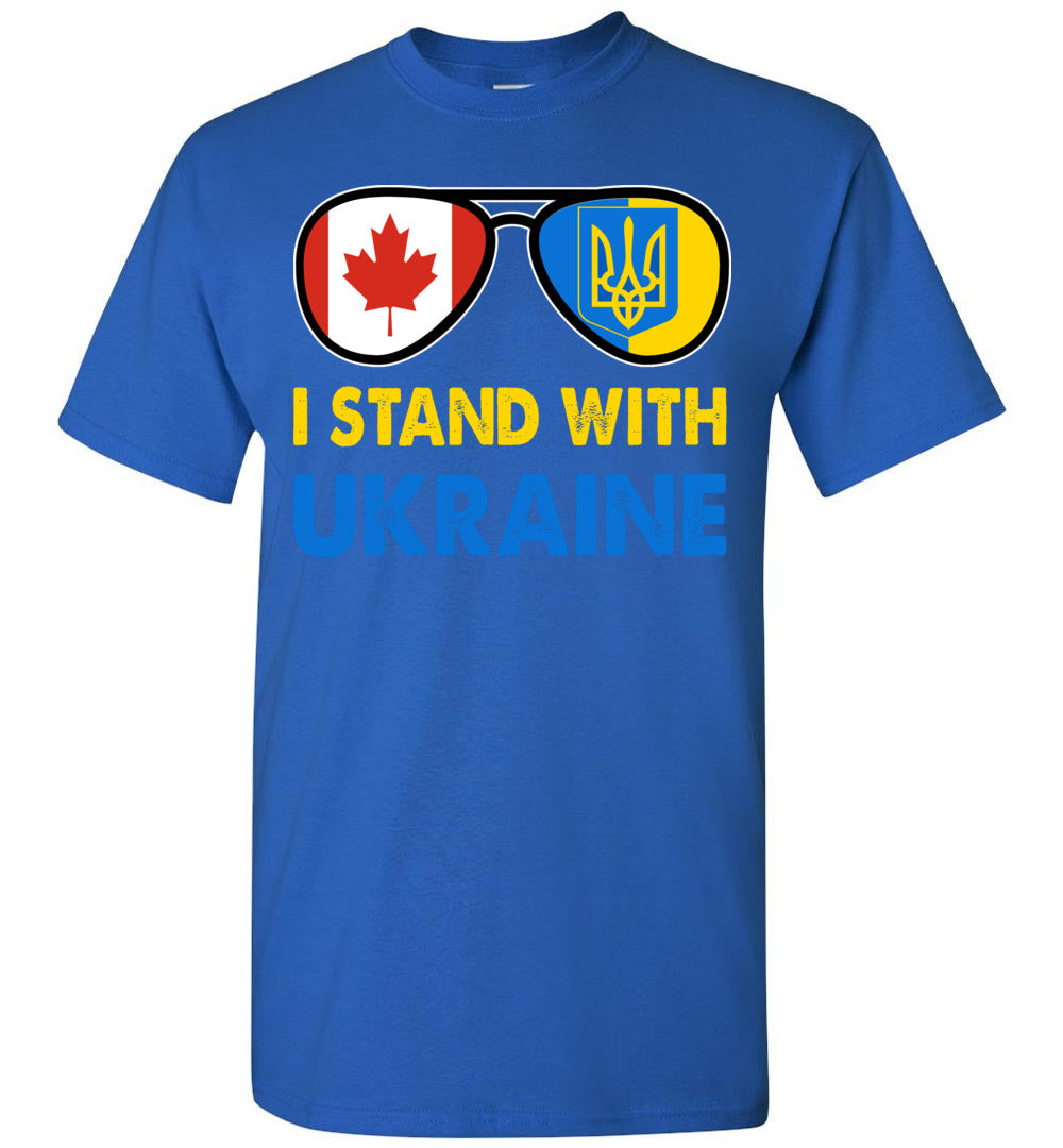 Royal I Stand with Ukraine Canada Glasses Flag Strong Ukrainian (4) Unisex Shirt Gift Women Men