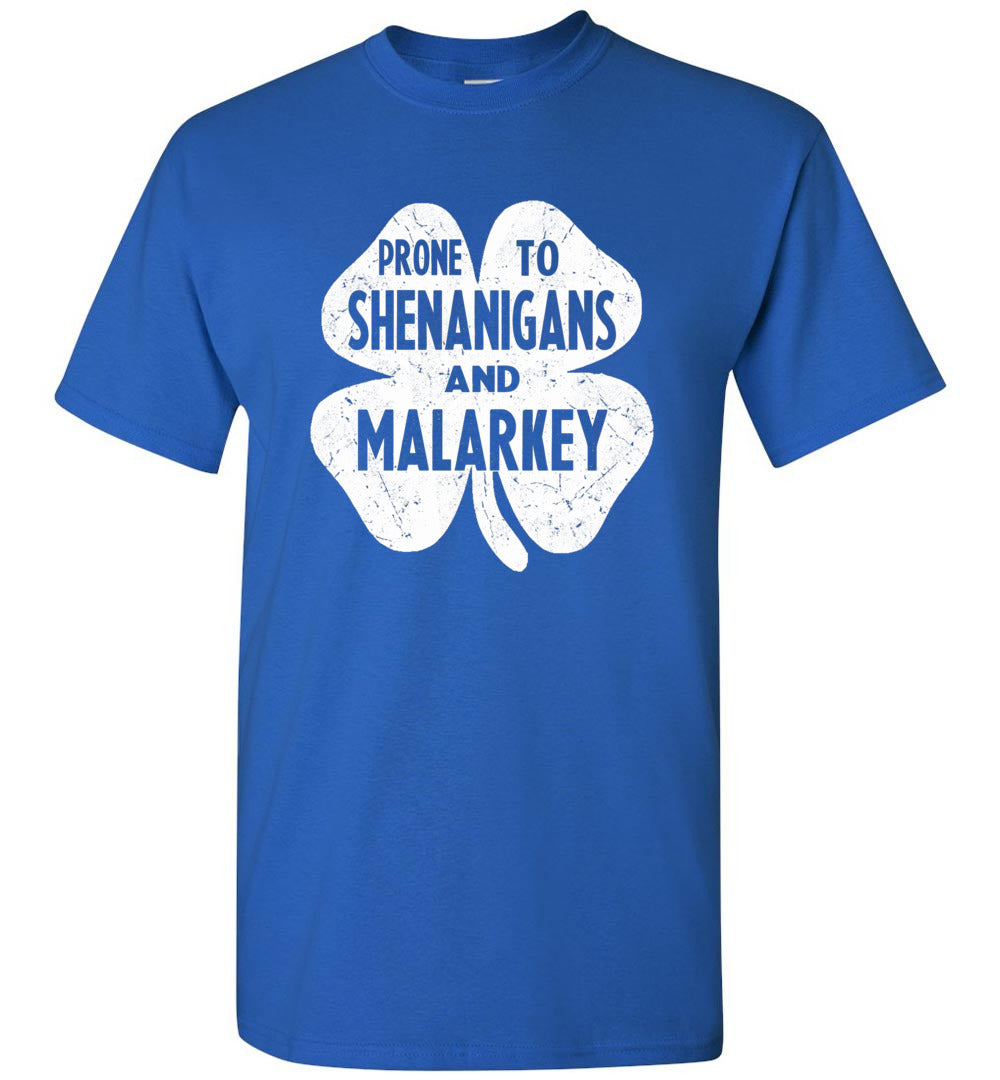 Lunar Zone Prone to Shenanigans and Malarkey Funny St Patricks Day Unisex Shirt Gift Women Men