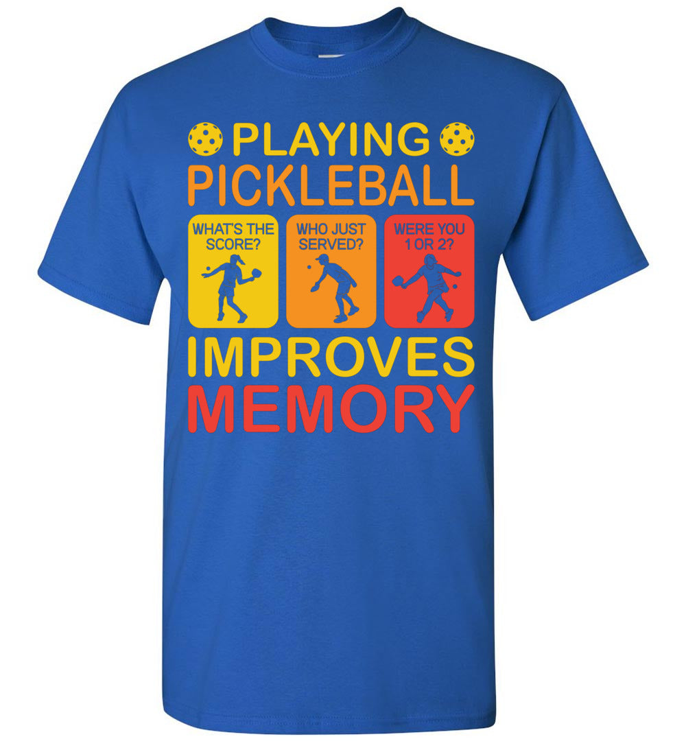 2023 Playing Pickleball Improves Memory Dink Player Coach Fans Unisex Shirt Gift Women Men