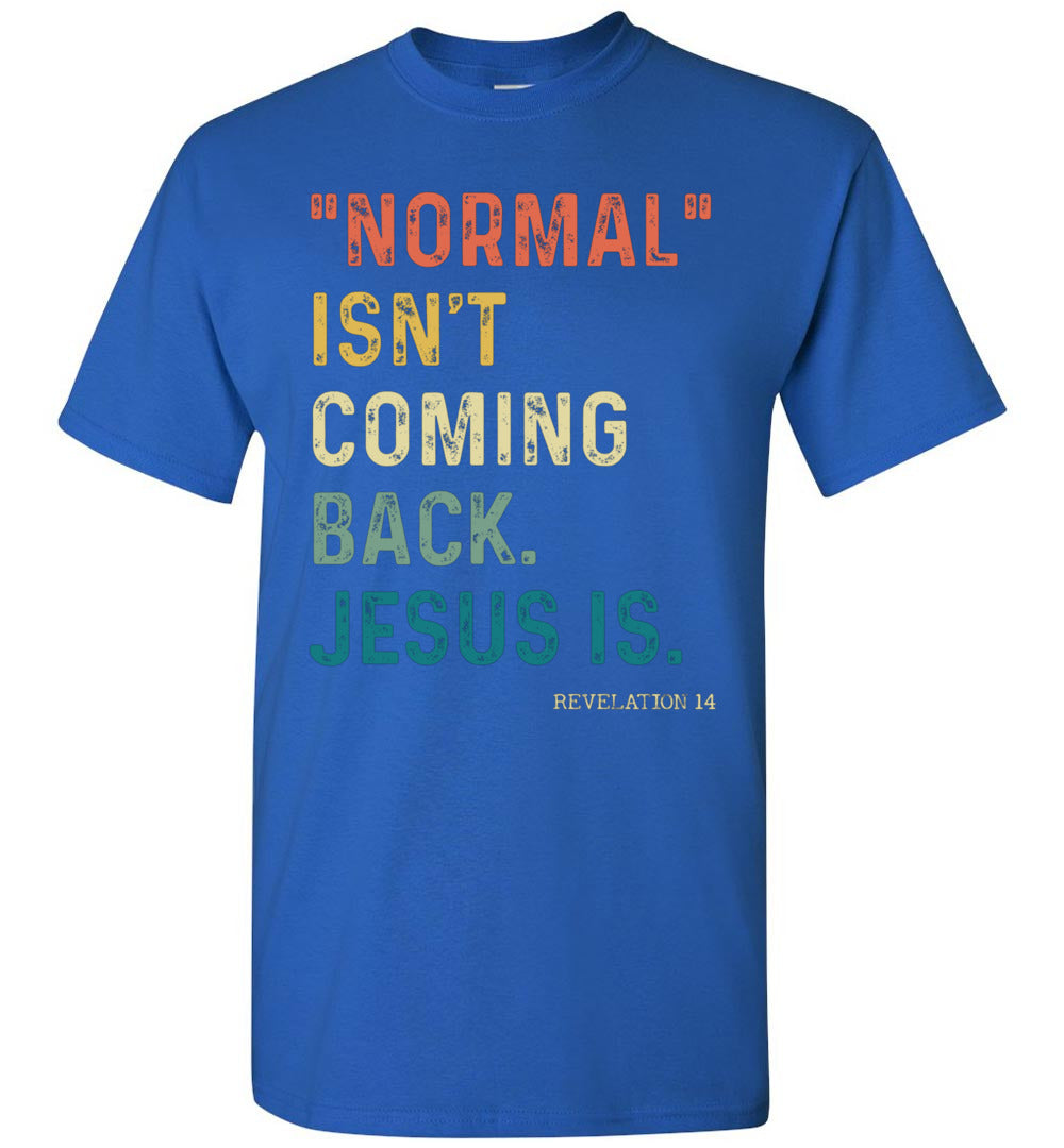 2023 Normal Isn't Coming Back But Jesus is Revelation Christian God (1) Unisex Shirt Gift Women Men
