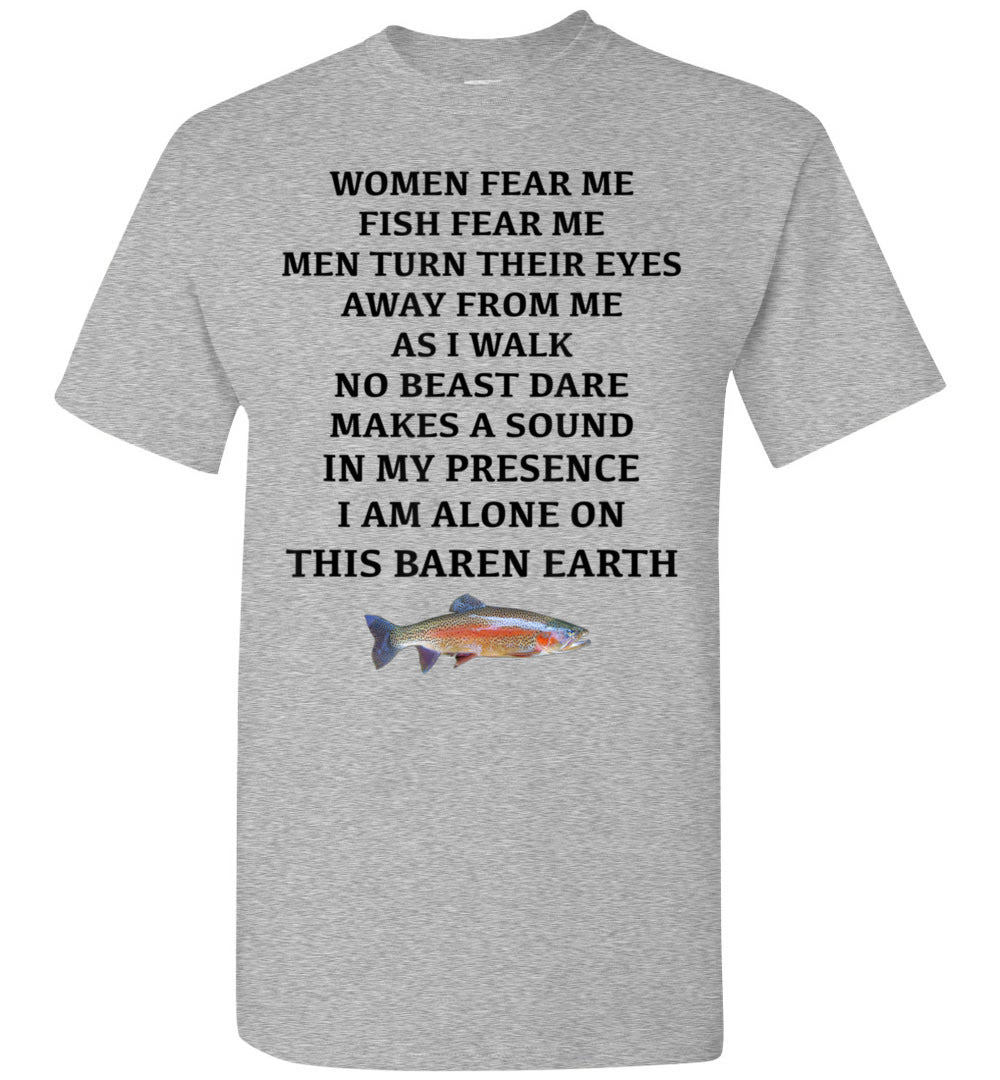 2022 Fear Me Fish Turn Their Eyes Away from Me Fishing Fishermen Unisex Shirt Gift Women Men