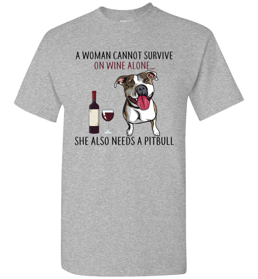 Woman survive wine alone pitbull TS CA1