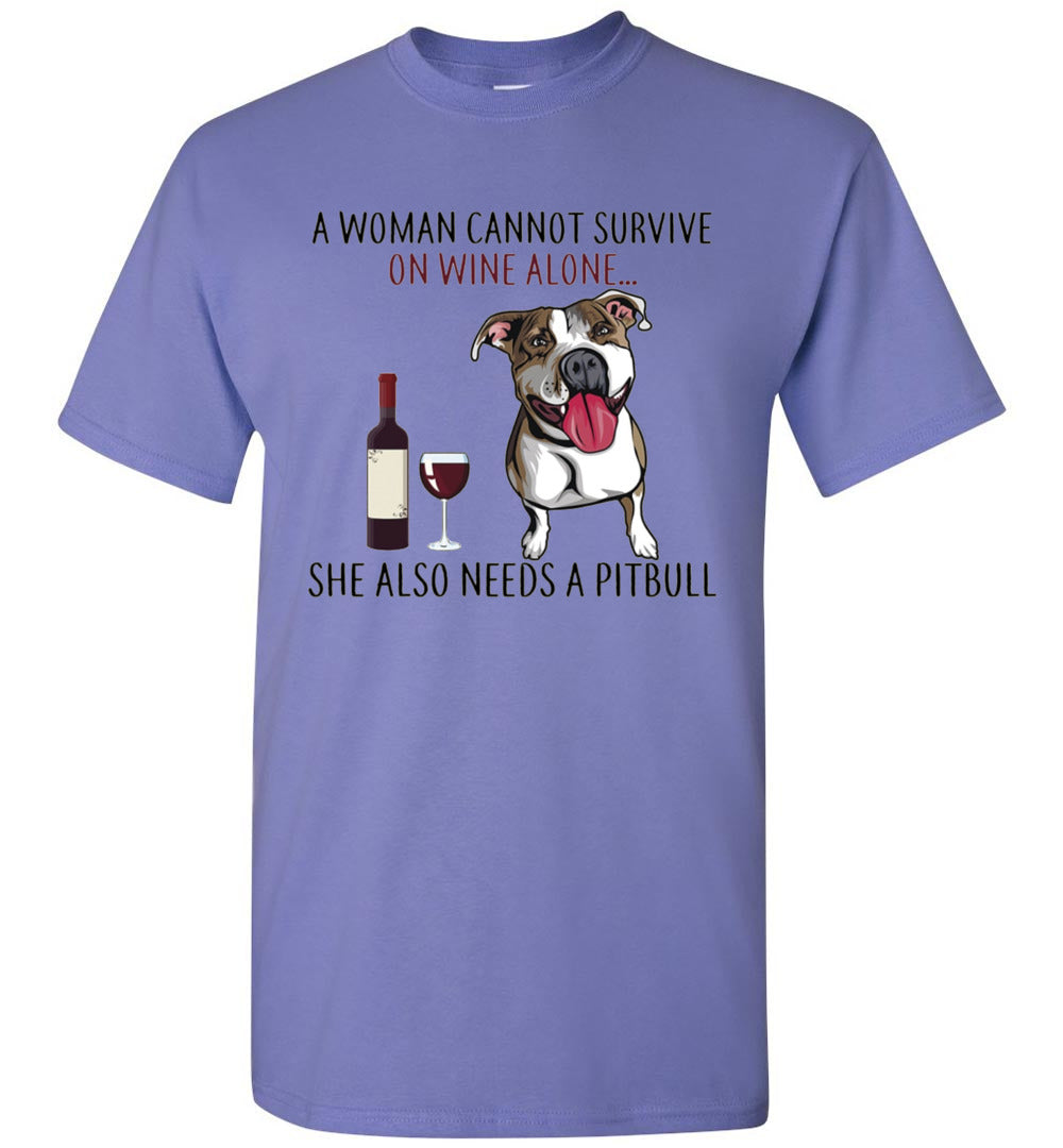 Woman survive wine alone pitbull TS CA1