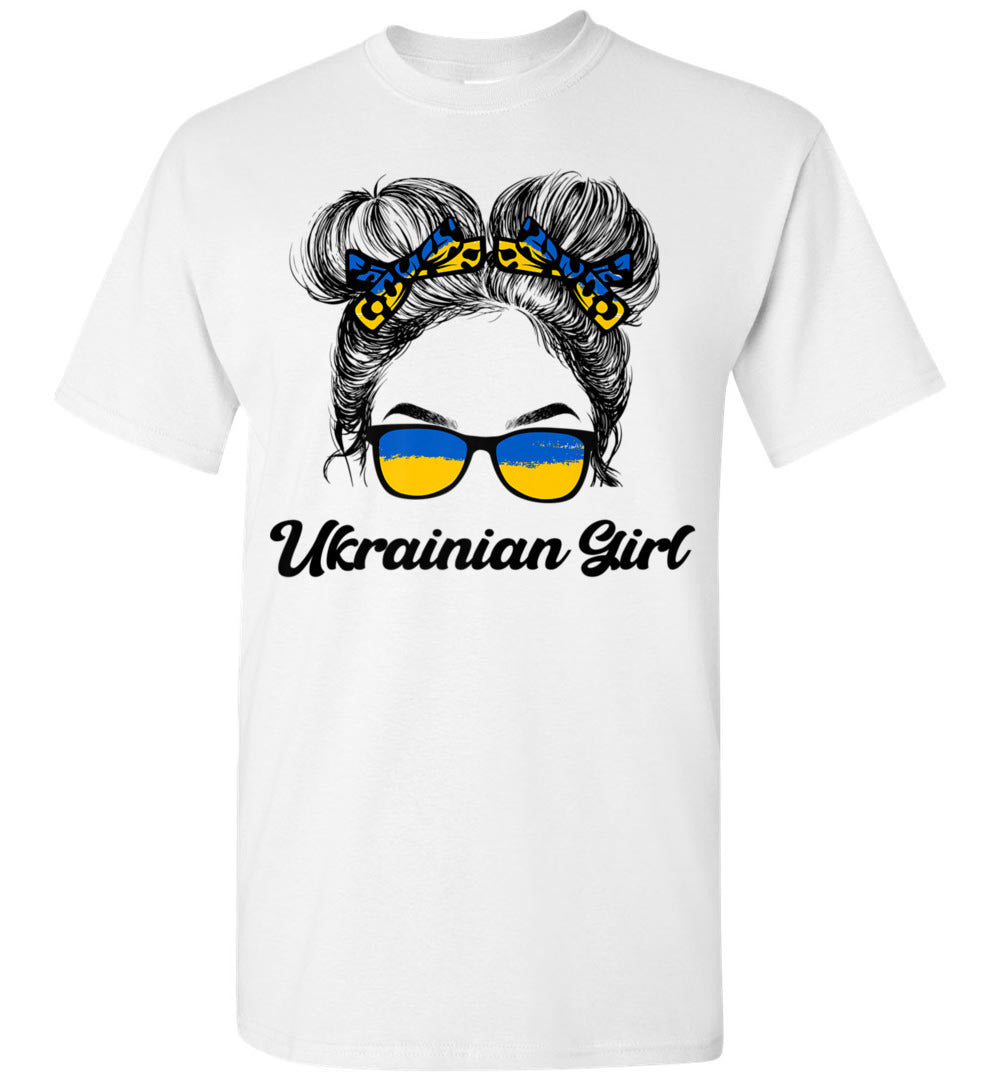 2022 Messy Hair Sunglasses Ukrainian Girl Ukraine Pride Patriotic Unisex Shirt Gift Women Men