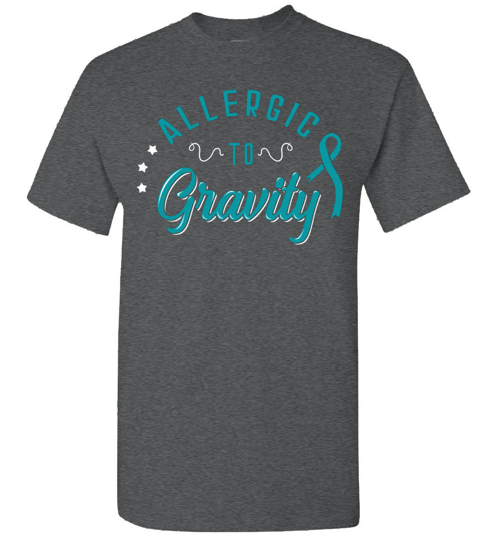 2023 Allergic to Gravity Pots Dysautonomia Turquoise Ribbon Salt Unisex Shirt Gift Women Men