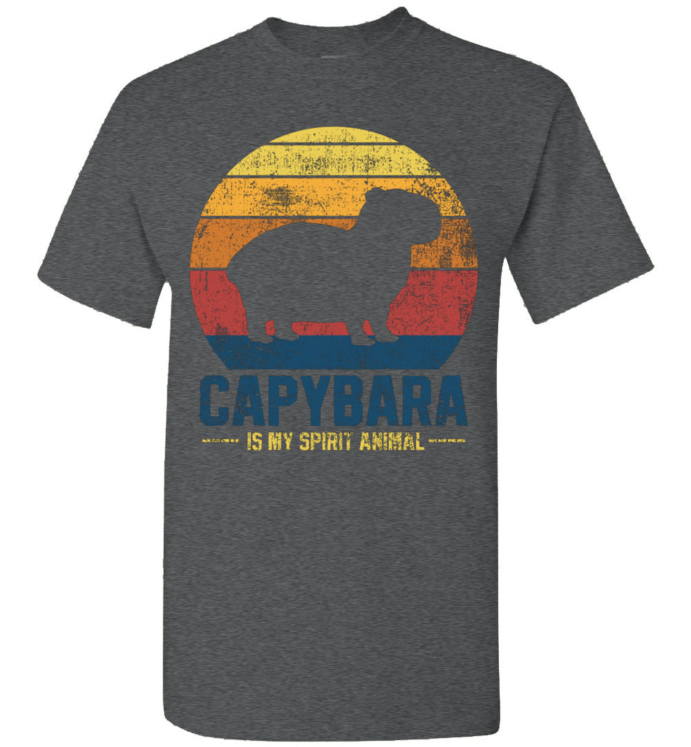 2023 Capybara is My Spirit Animal Vintage Capibara Rodent Animal Lover Unisex Kids Shirt Gift Boy Gi