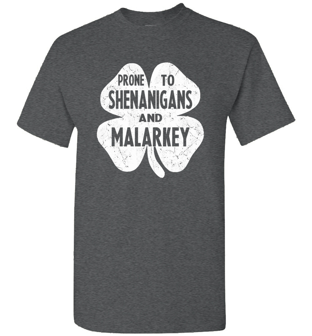 Lunar Zone Prone to Shenanigans and Malarkey Funny St Patricks Day Unisex Shirt Gift Women Men