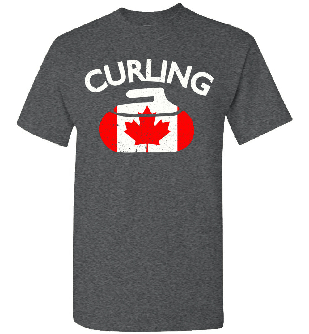 2023 Canadian Flag Curling Canada Pride Winter Sports Unisex Kids Shirt Gift Boy Girl