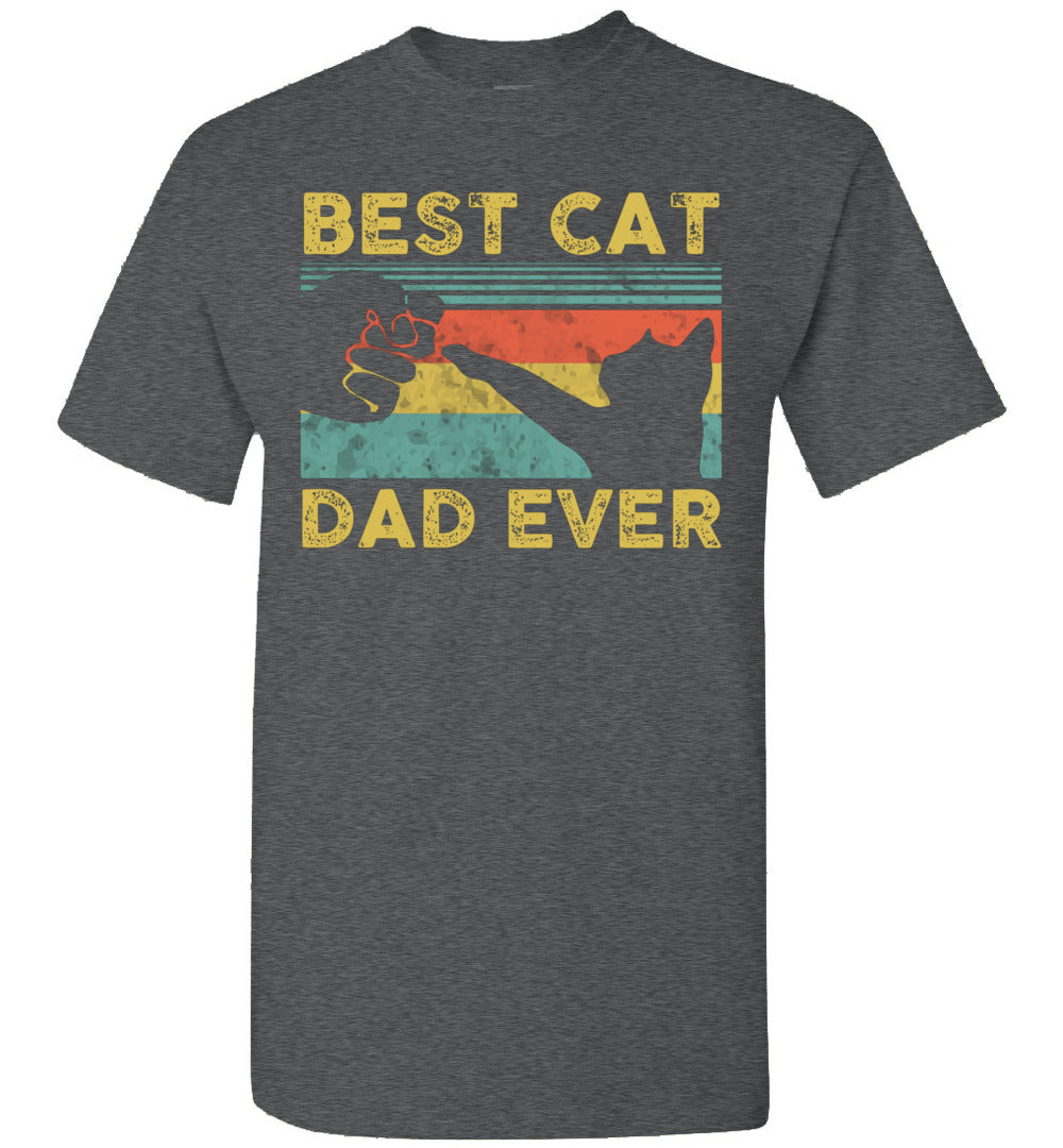 2022 Best Cat Dad Ever Tee Funny Cat Daddy Father's Day