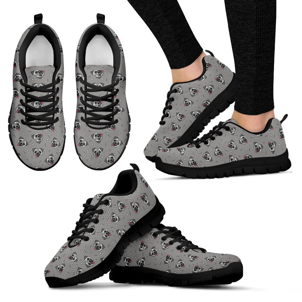 Women Pug Sneakers-Cute Pug Gifts for Pugs Dogs Owner