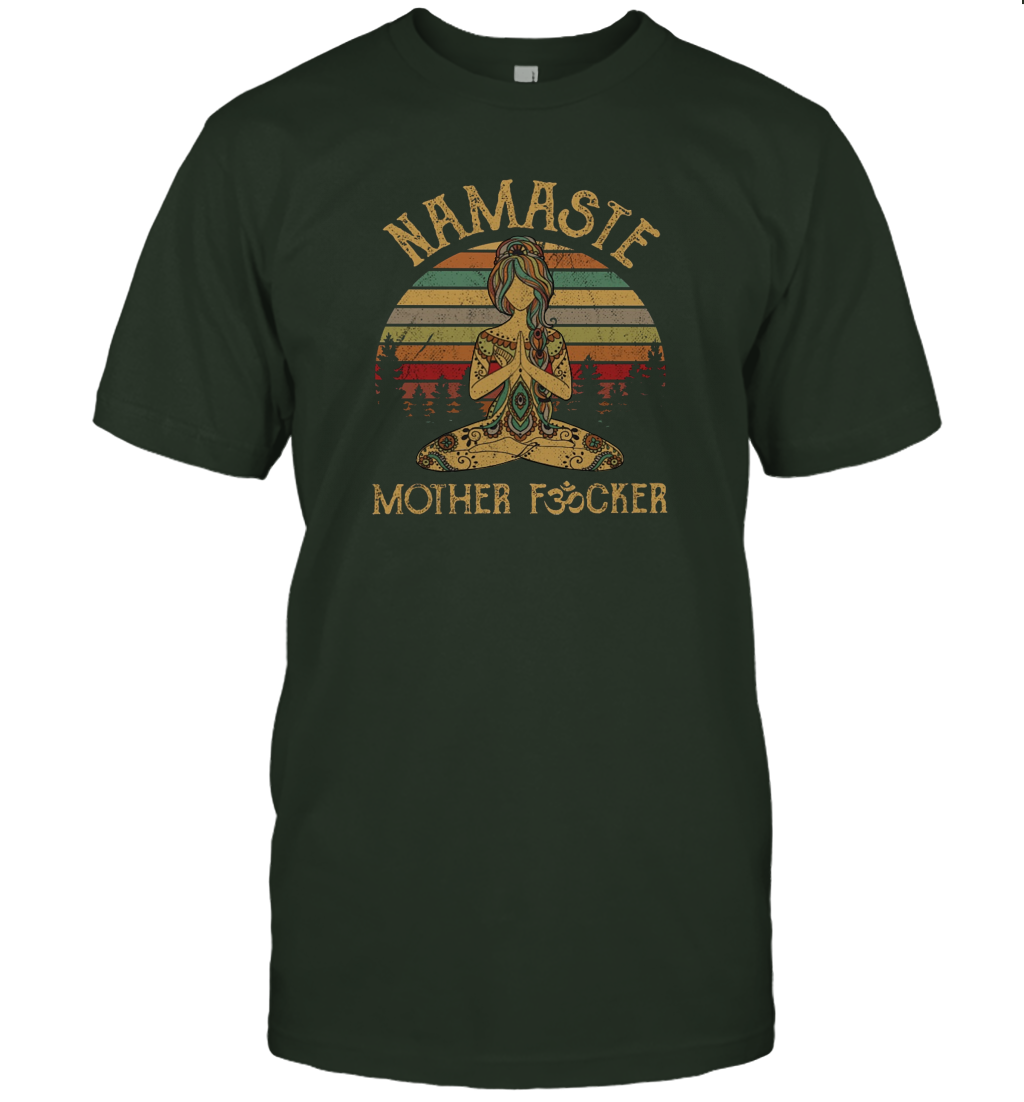 Vintage namaste shirt funny meditation zen gift for women men yoga lovers T-Shirt