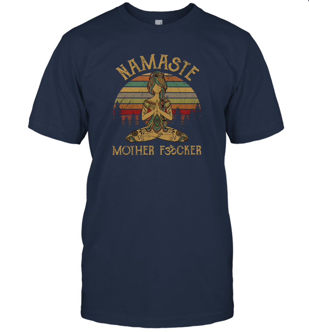 Vintage namaste shirt funny meditation zen gift for women men yoga lovers T-Shirt