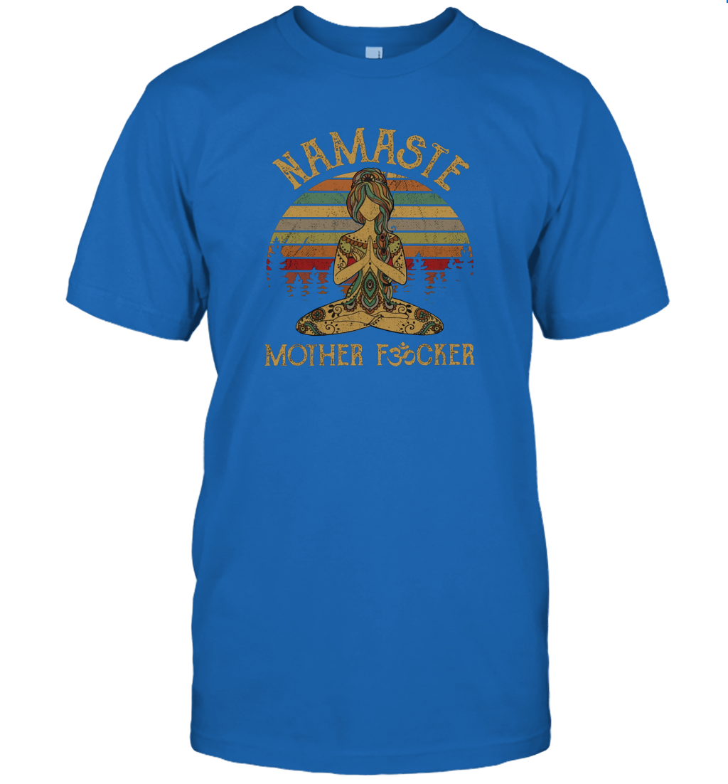 Vintage namaste shirt funny meditation zen gift for women men yoga lovers T-Shirt