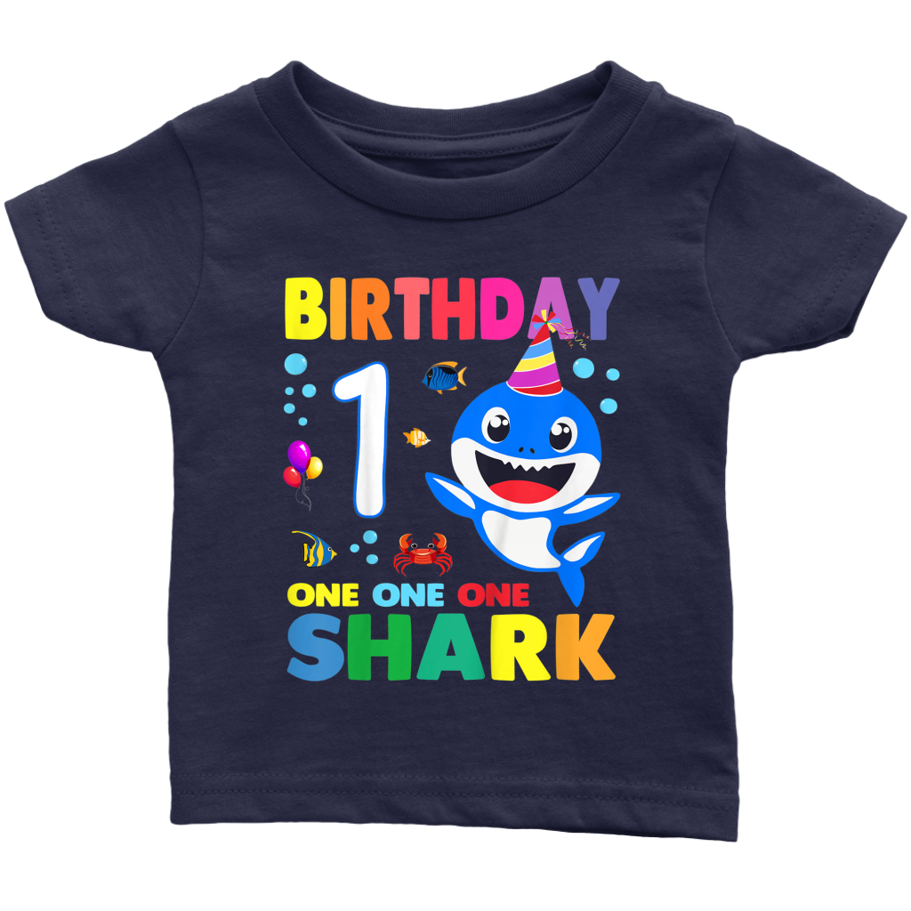 shark birthday 1 one year teelaunch