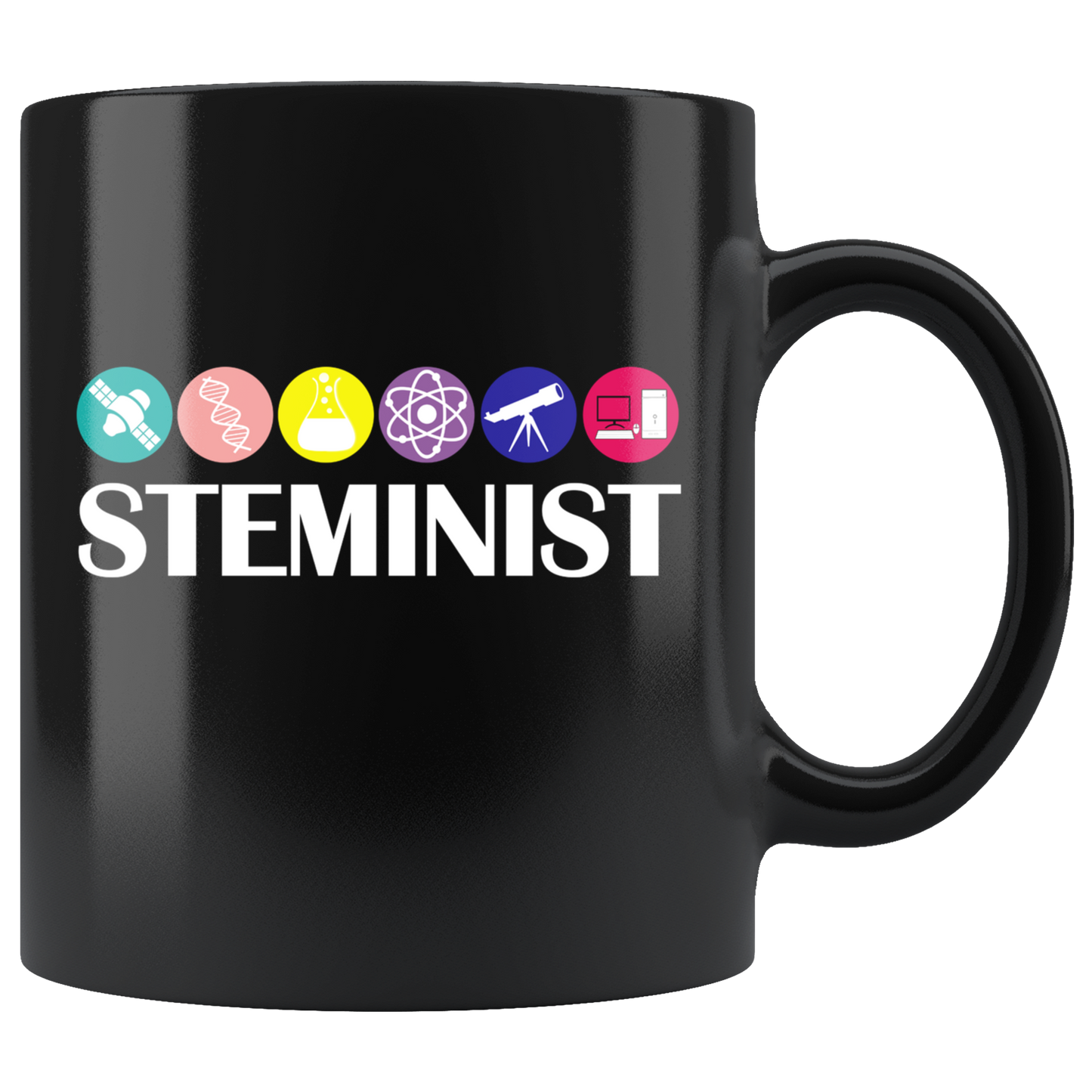 Steminist Black Mug