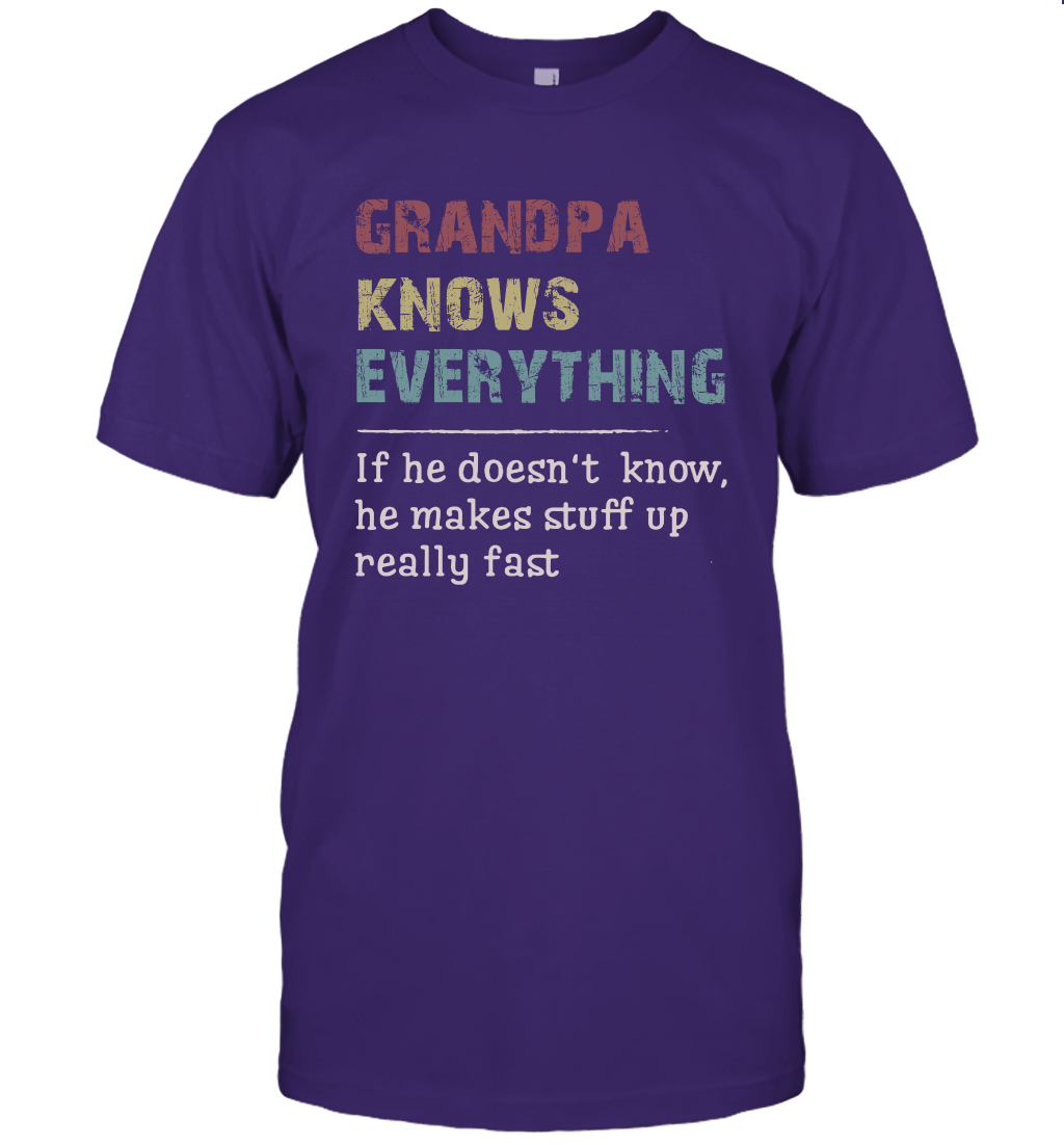 Mens Grandpa Know Everything - Grandpa Gift T-Shirt