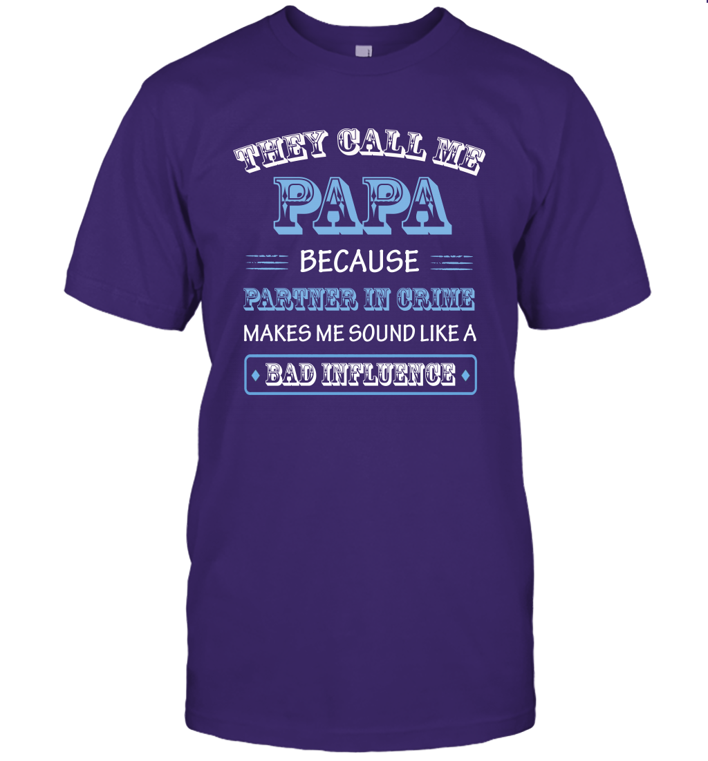 Mens They Call Me Papa Because Partner In Crime Shirt Fathers Day T-Shirt