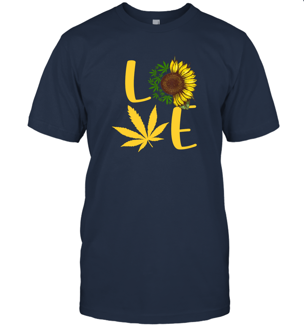 Love Weed Sunflower Love Cannabis T Shirt T-Shirt