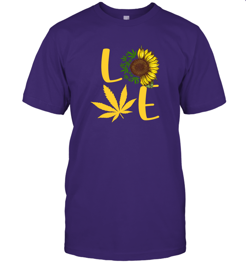 Love Weed Sunflower Love Cannabis T Shirt T-Shirt