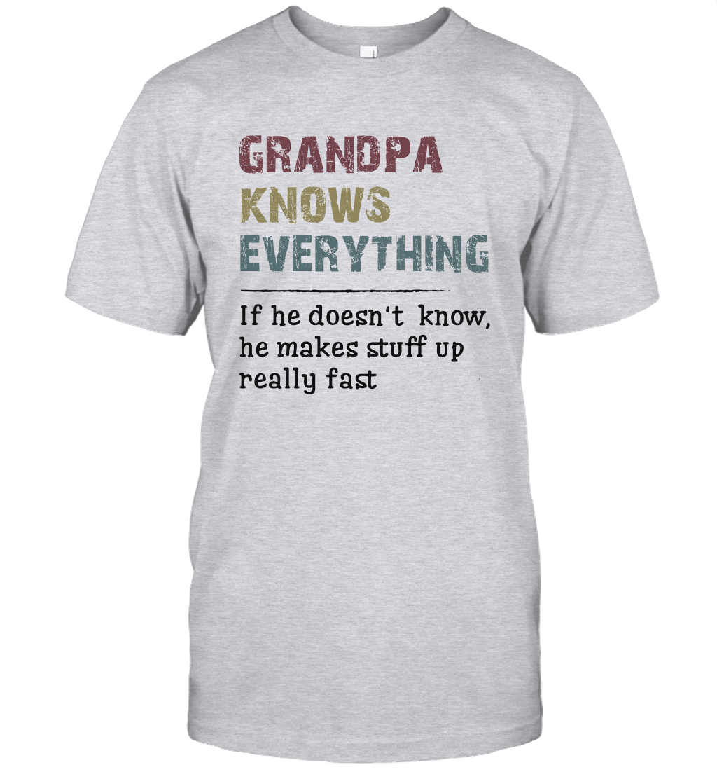 Mens Grandpa Know Everything - Grandpa Gift T-Shirt Gift