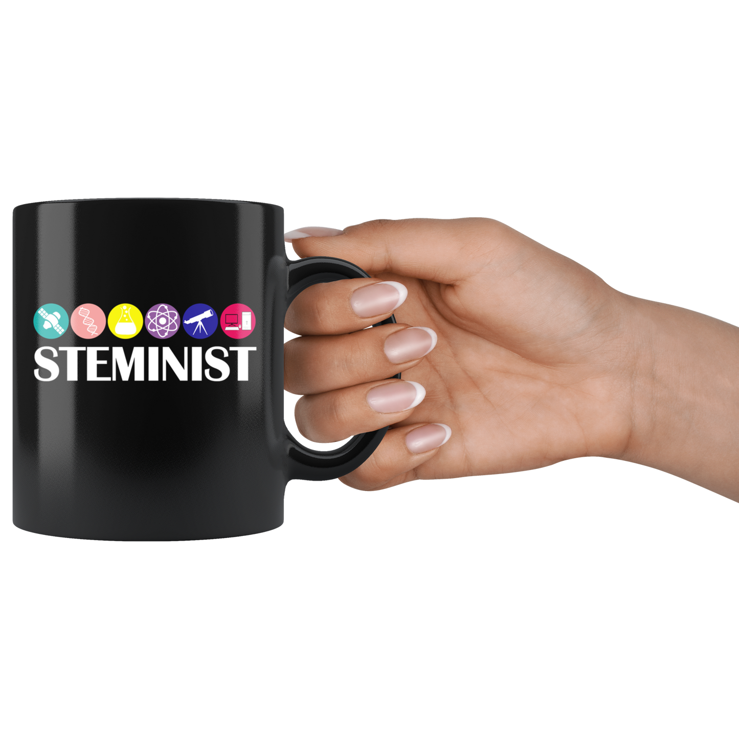Steminist Black Mug