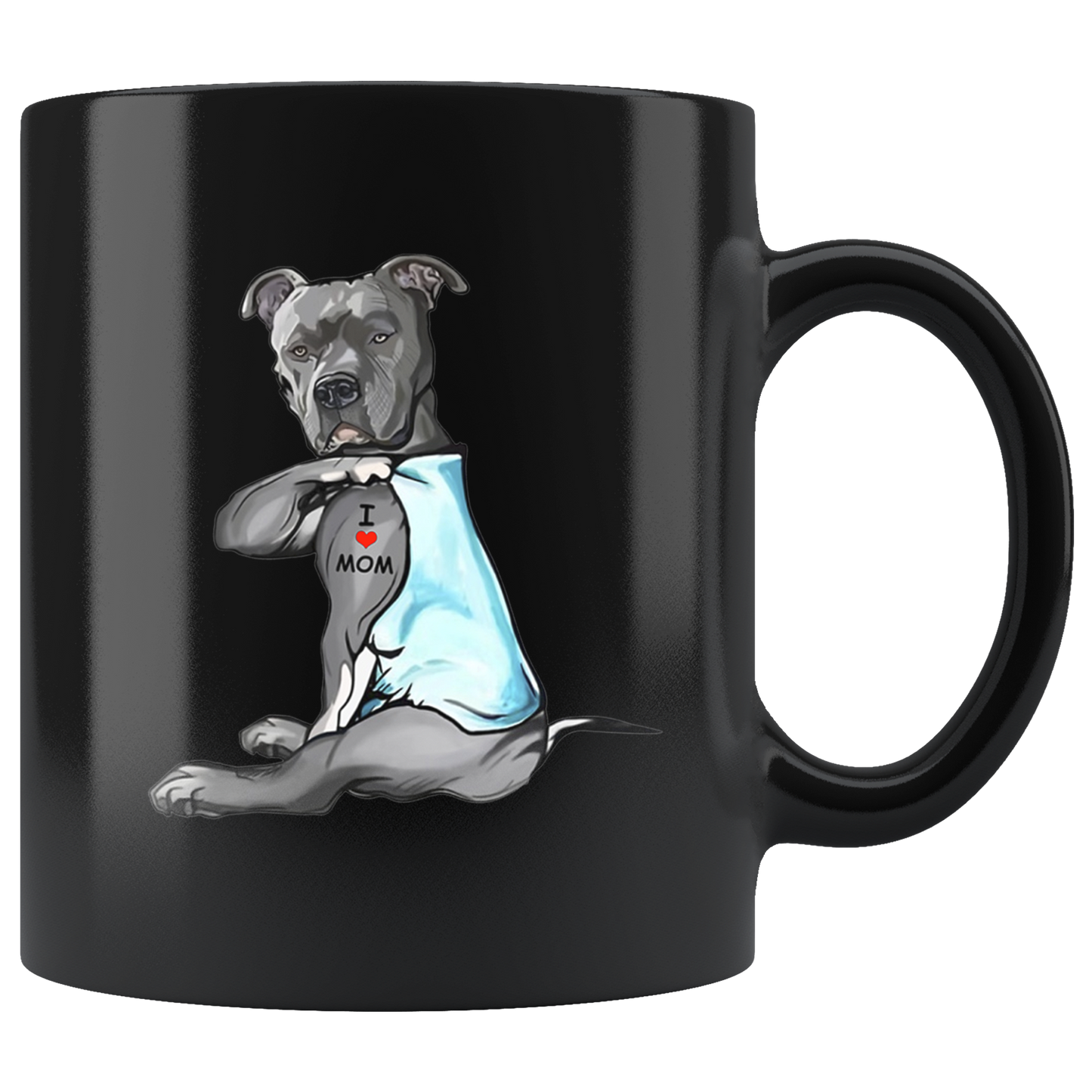 pittie mom ca25 black mug teelaunch