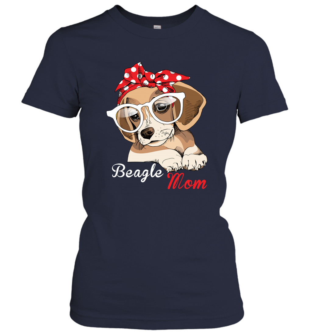 Funny Beagle Mom Women's Shirt Dog Lovers Owner Mothers Day Gift