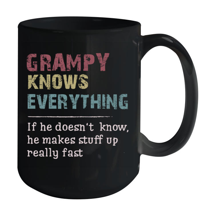 Grampy Know Everything Vintage Grampy Father's Day Gift