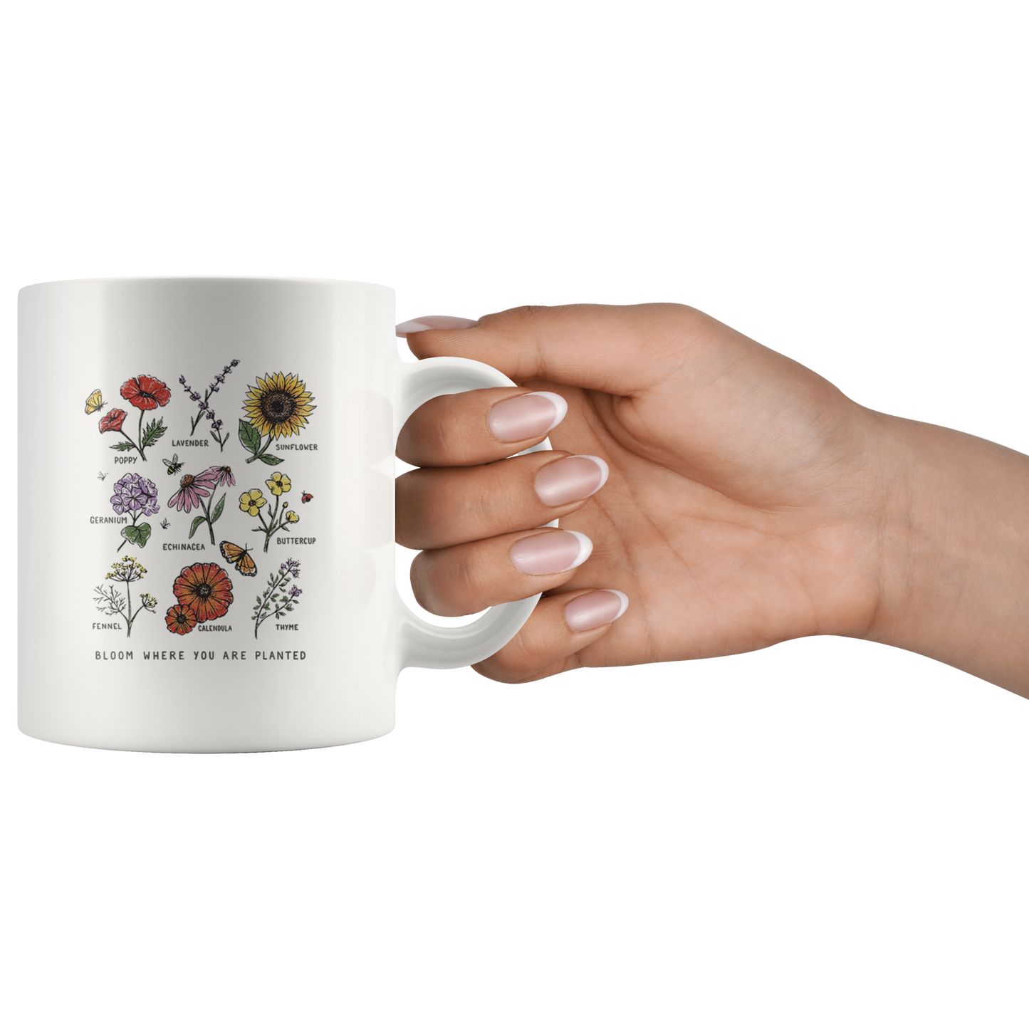Bloom where you are planted ca1 mug teelaunch