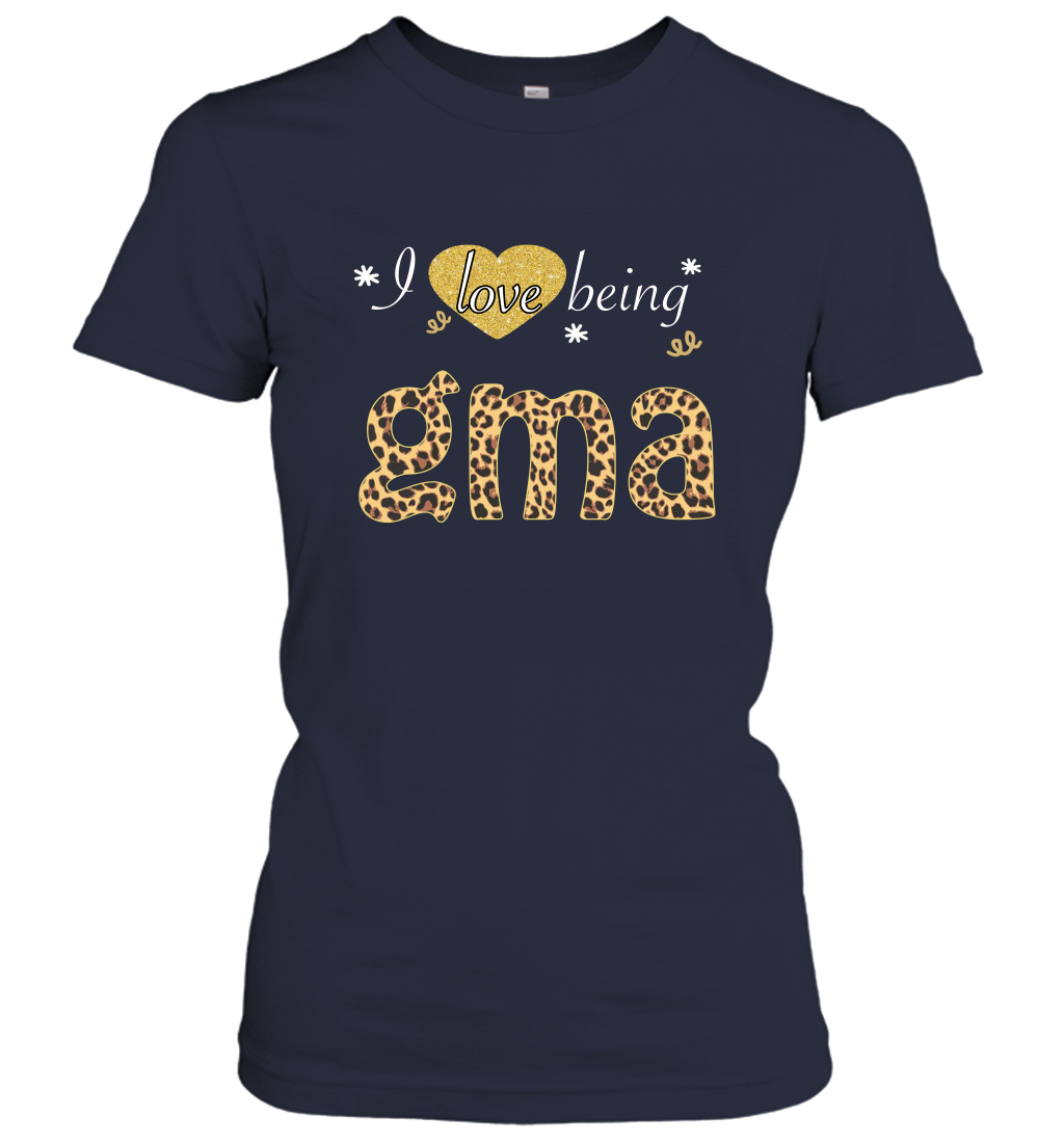 I Love Being Gma leopard plaid Women's Shirt Gift